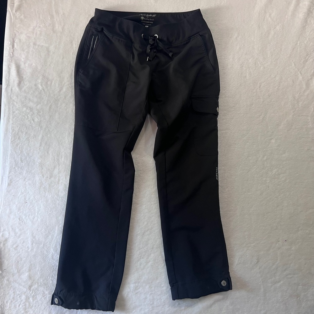 Healing Hands HH360 Sonya Black Cargo Scrub Pants Womens XSP Petite Uniform